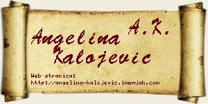 Angelina Kalojević vizit kartica